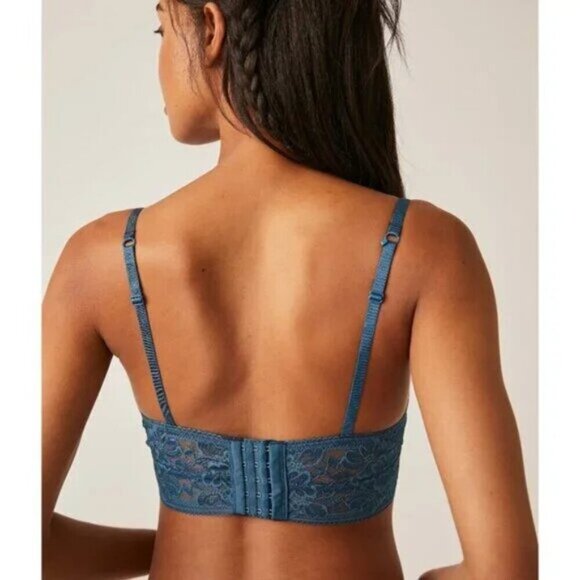 Free People Sorento Demi Longline In Night Swim Women's Size 32B - Picture 4 of 8